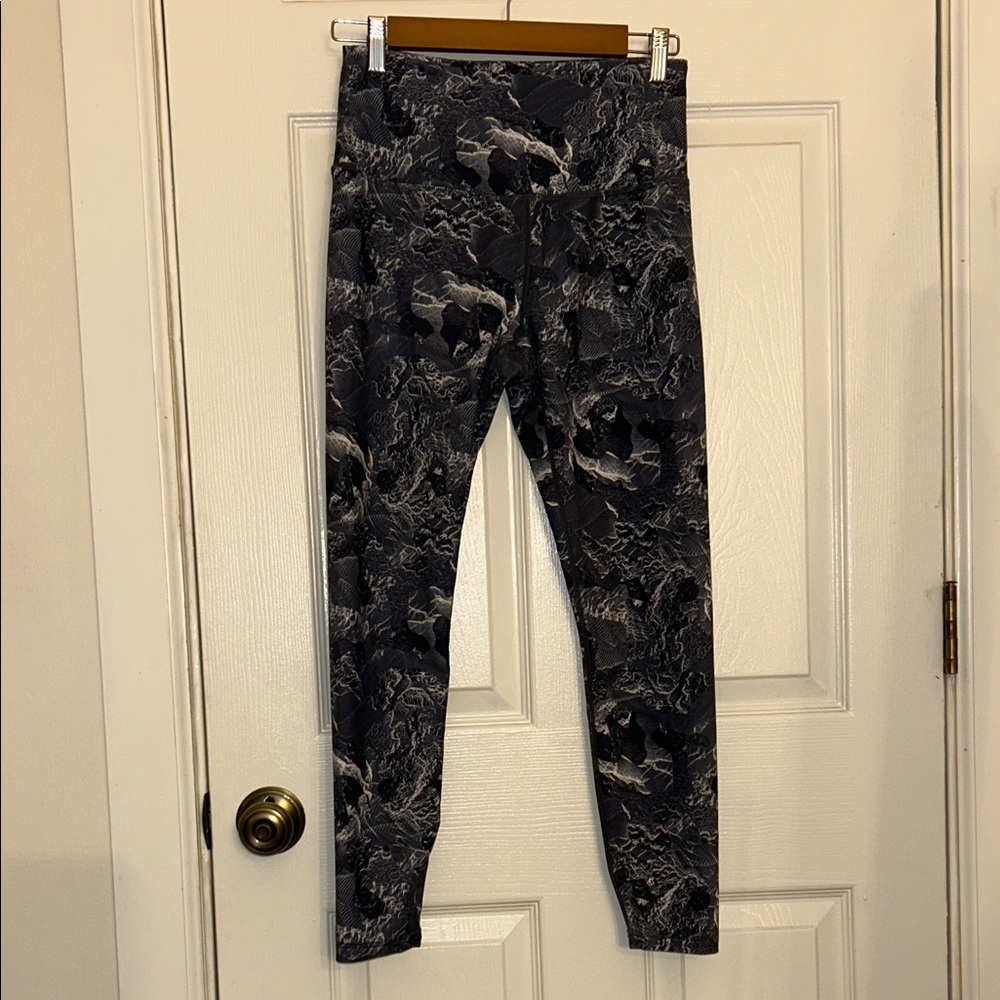 Spyder Black and Gray Patterned Leggings